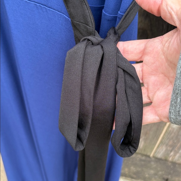 NWT Eloquii Blue Black Wrap Dress Size 22 / 24 Retail $109.00 - Picture 8 of 12